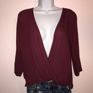 Burgundy blouse